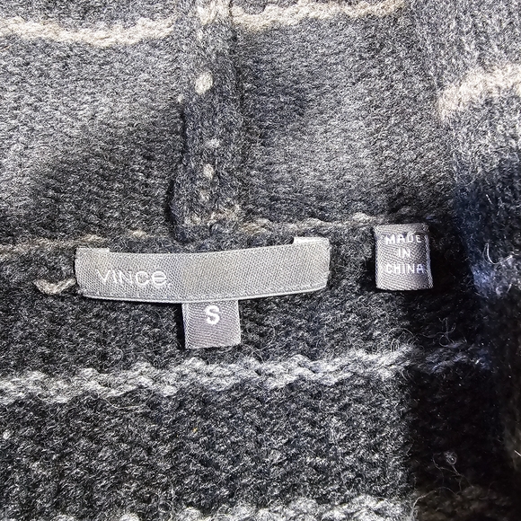 Vince Sophie Striped Cardigan Cashmere Wool Yak Alpaca Size S - Picture 10 of 13